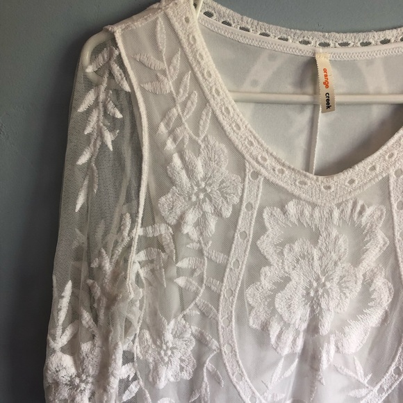 White midi lace dress. - Picture 2 of 5